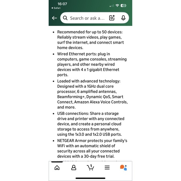 NETGEAR Nighthawk X6 AC3200 Tri-Band Wi-Fi Router R8000 - Picture 10 of 13